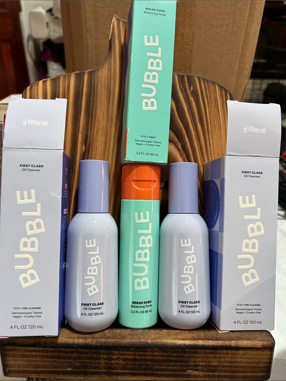 Bubble First Class Oil Cleanser & Break Even Balancing Toner - Lavender & Mint